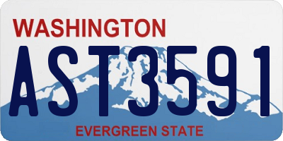 WA license plate AST3591