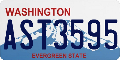 WA license plate AST3595