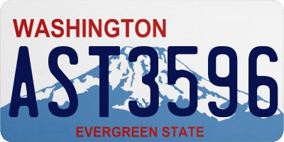 WA license plate AST3596