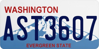 WA license plate AST3607