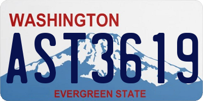 WA license plate AST3619