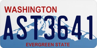 WA license plate AST3641