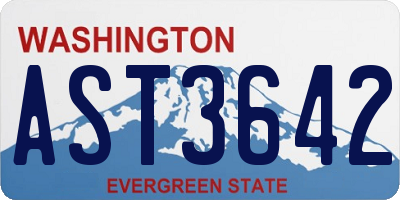 WA license plate AST3642