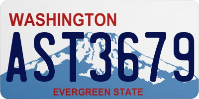 WA license plate AST3679
