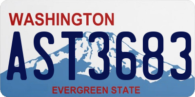 WA license plate AST3683