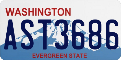 WA license plate AST3686