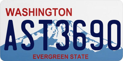 WA license plate AST3690