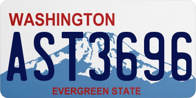 WA license plate AST3696