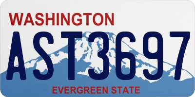 WA license plate AST3697