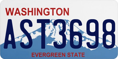 WA license plate AST3698