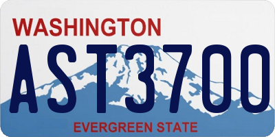 WA license plate AST3700
