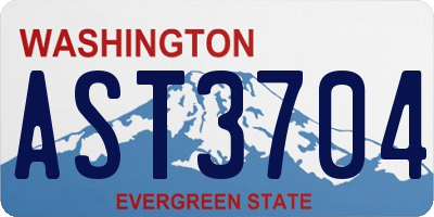 WA license plate AST3704