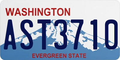 WA license plate AST3710