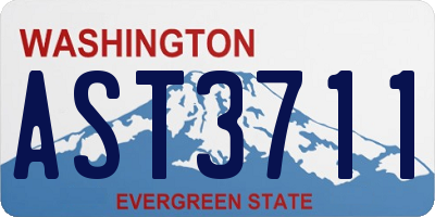 WA license plate AST3711