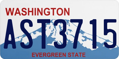 WA license plate AST3715