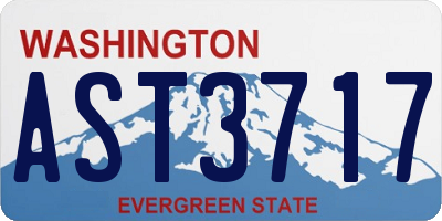 WA license plate AST3717