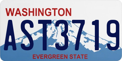 WA license plate AST3719