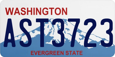 WA license plate AST3723