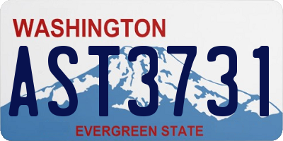 WA license plate AST3731