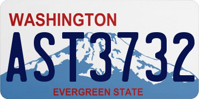WA license plate AST3732