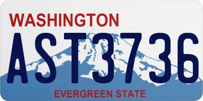 WA license plate AST3736