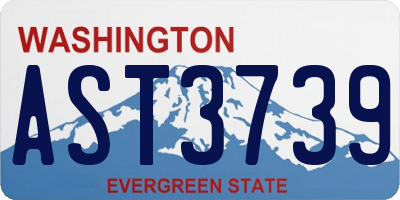 WA license plate AST3739