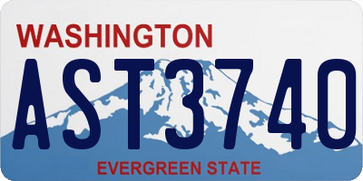 WA license plate AST3740