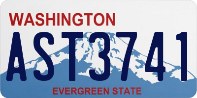 WA license plate AST3741
