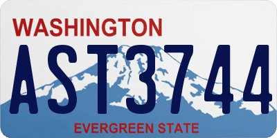 WA license plate AST3744