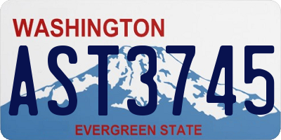 WA license plate AST3745