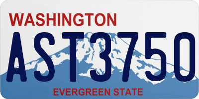 WA license plate AST3750
