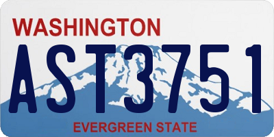 WA license plate AST3751