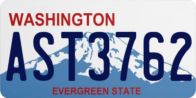 WA license plate AST3762