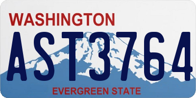 WA license plate AST3764