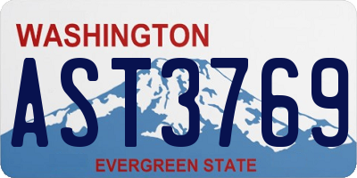 WA license plate AST3769