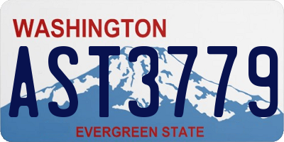 WA license plate AST3779