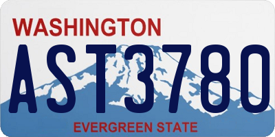 WA license plate AST3780