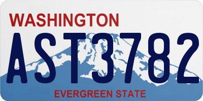 WA license plate AST3782