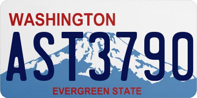 WA license plate AST3790