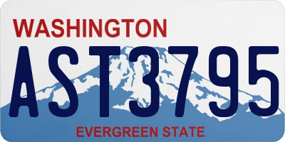 WA license plate AST3795