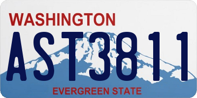 WA license plate AST3811