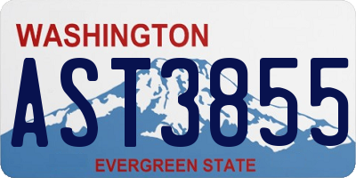 WA license plate AST3855