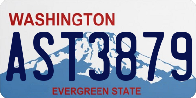 WA license plate AST3879