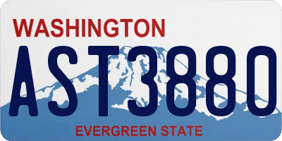 WA license plate AST3880