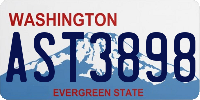 WA license plate AST3898