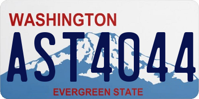 WA license plate AST4044