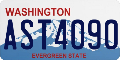 WA license plate AST4090