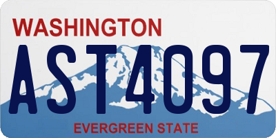 WA license plate AST4097