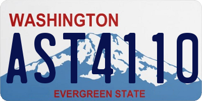 WA license plate AST4110