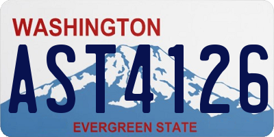 WA license plate AST4126
